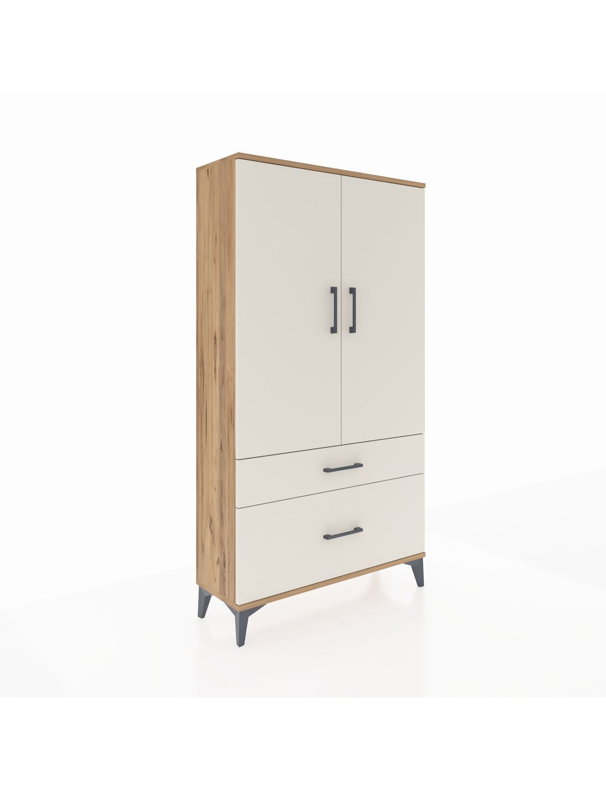 Arges Dolap 3 Raflı 2 Çekmeceli 2 Kapaklı 88x30x163 - S21M003V7A