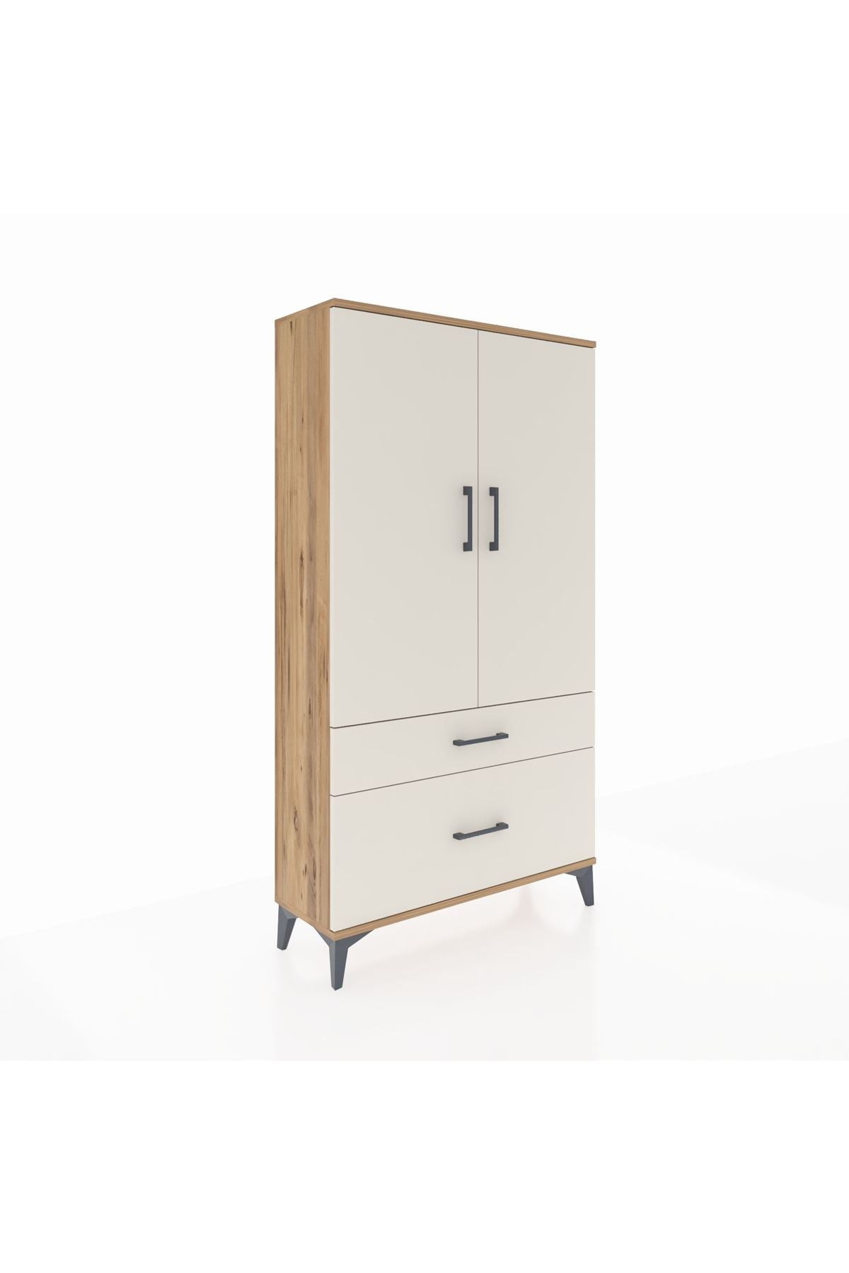 Arges Dolap 3 Raflı 2 Çekmeceli 2 Kapaklı 88x30x163 - S21M003V7A