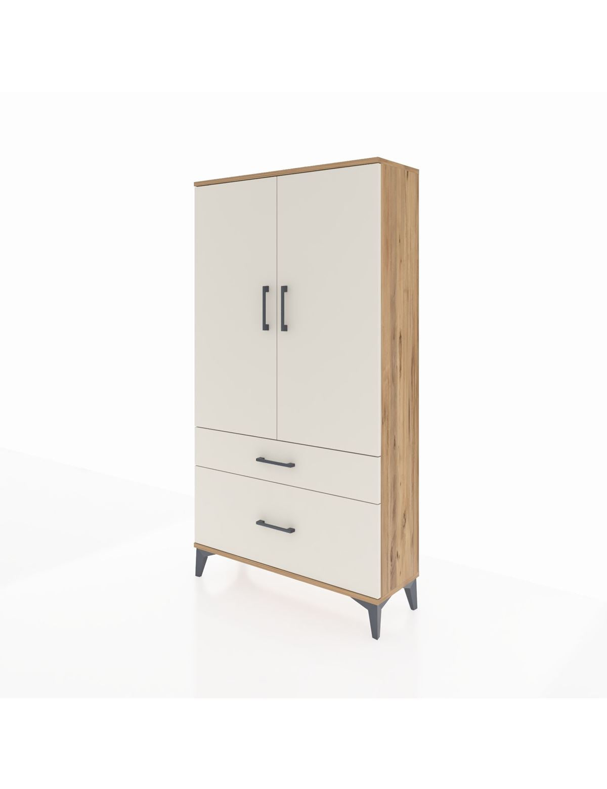 Arges Dolap 3 Raflı 2 Çekmeceli 2 Kapaklı 88x30x163 - S21M003V7A