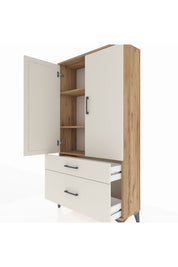 Arges Dolap 3 Raflı 2 Çekmeceli 2 Kapaklı 88x30x163 - S21M003V7A