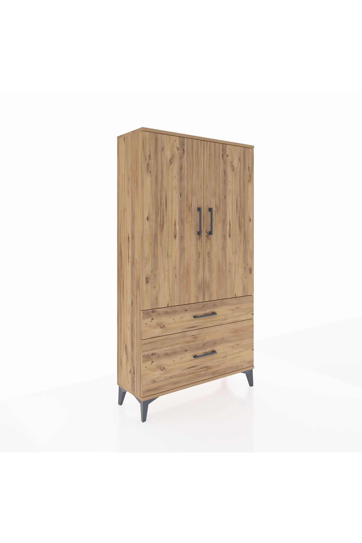 Arges Dolap 3 Raflı 2 Çekmeceli 2 Kapaklı 88x30x163 - S21M003V9A