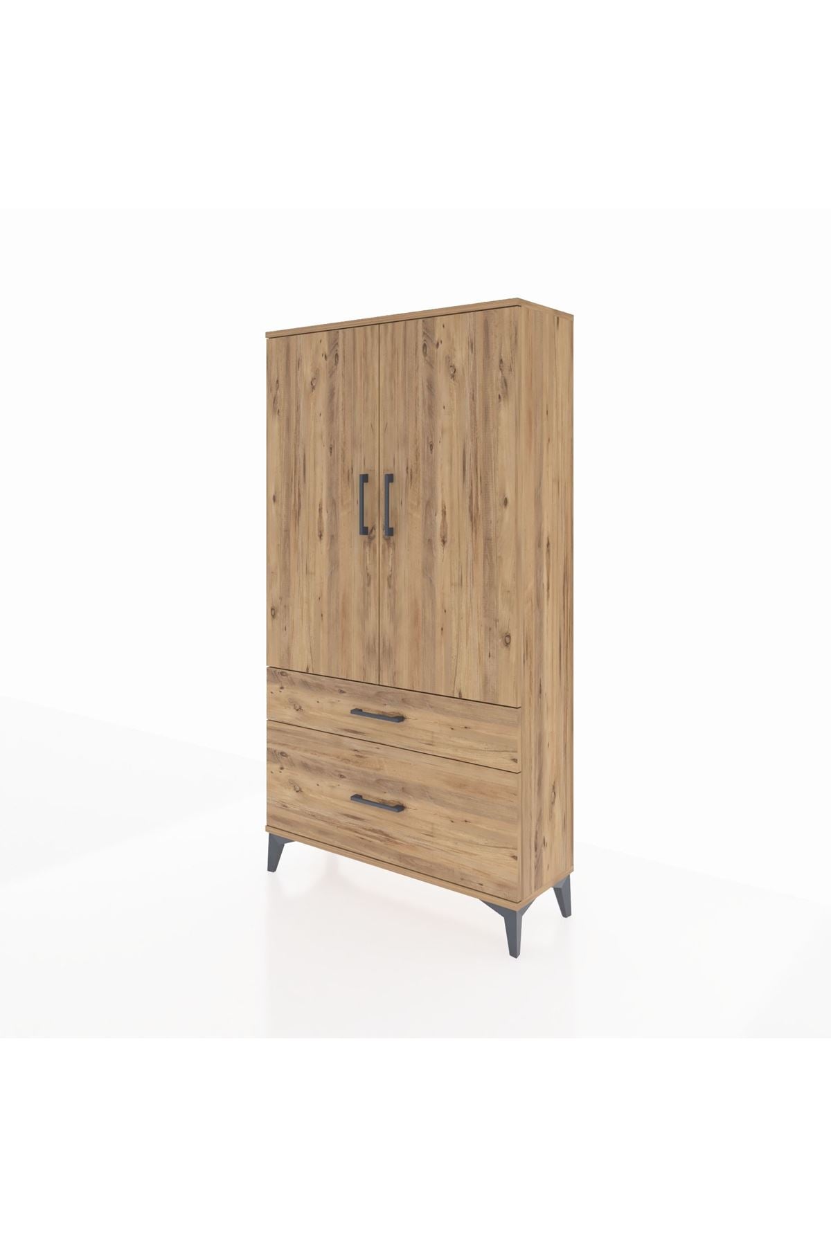 Arges Dolap 3 Raflı 2 Çekmeceli 2 Kapaklı 88x30x163 - S21M003V9A