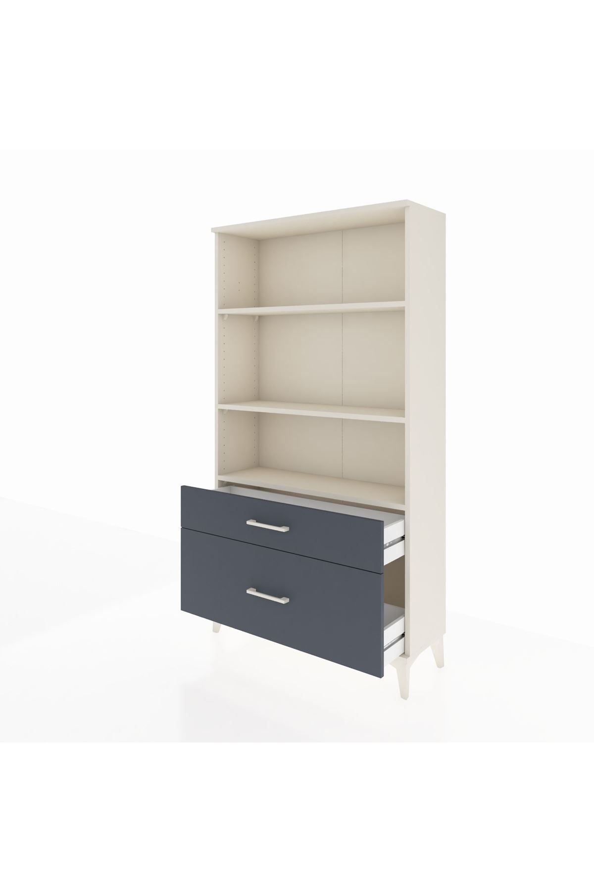 Arges Dolap 3 Raflı 2 Çekmeceli 88x30x163 - S21M004V2A
