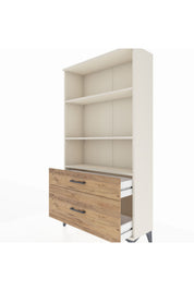 Arges Dolap 3 Raflı 2 Çekmeceli 88x30x163 - S21M004V3A