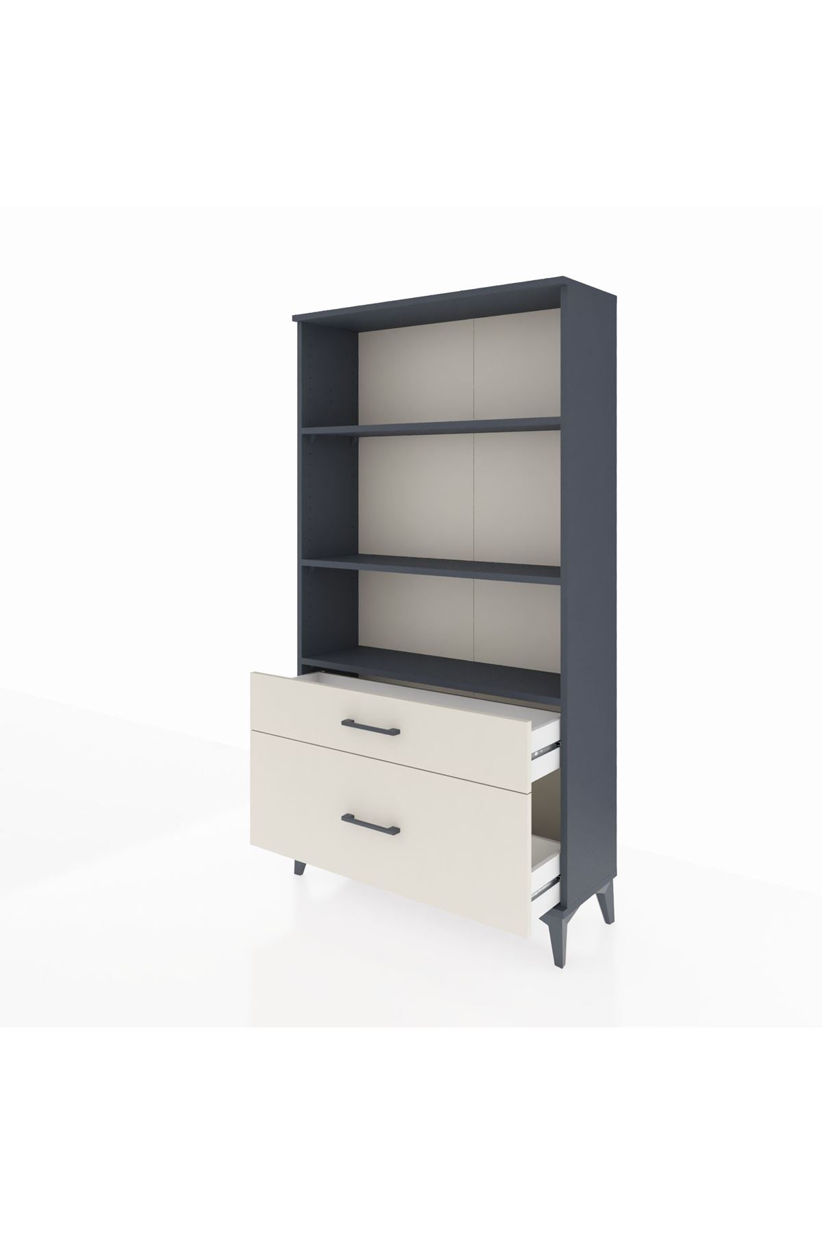 Arges Dolap 3 Raflı 2 Çekmeceli 88x30x163 - S21M004V4A