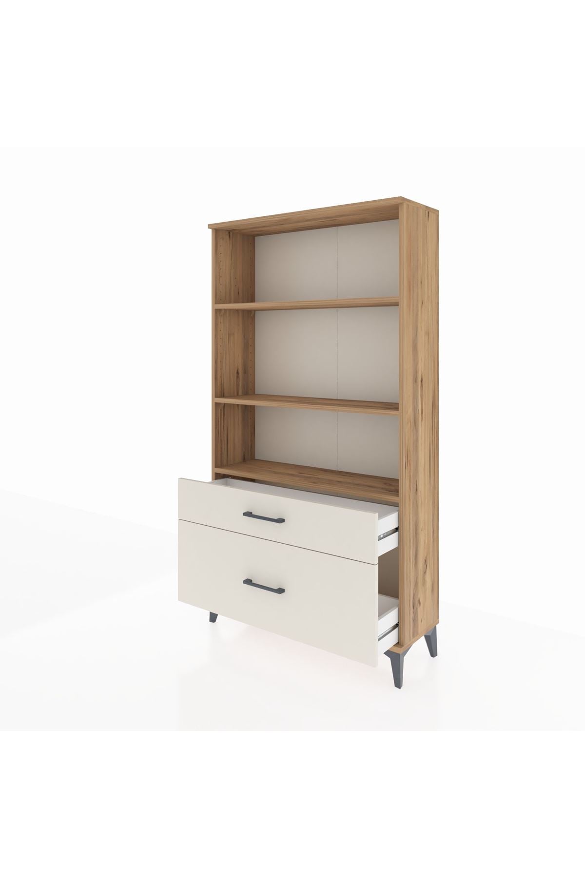 Arges Dolap 3 Raflı 2 Çekmeceli 88x30x163 - S21M004V7A