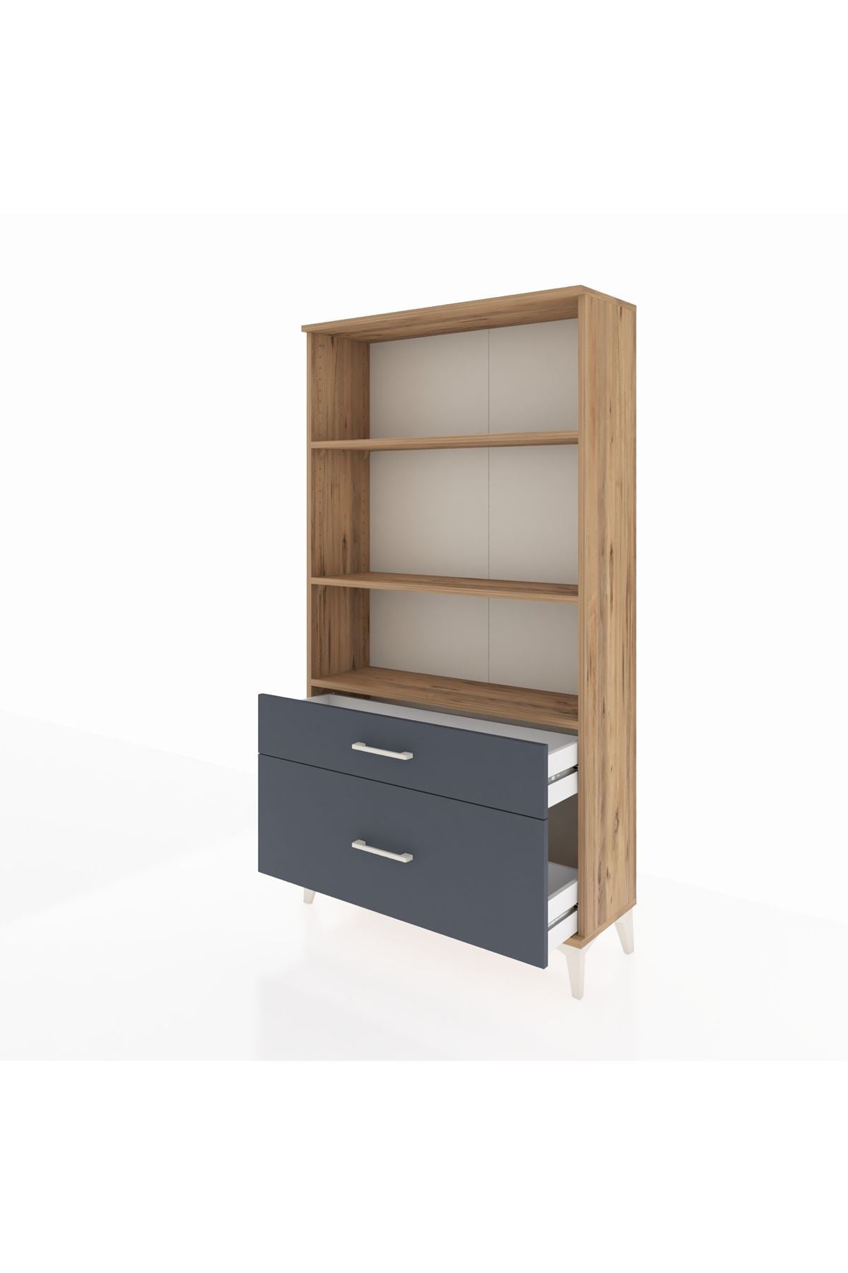 Arges Dolap 3 Raflı 2 Çekmeceli 88x30x163 - S21M004V8A
