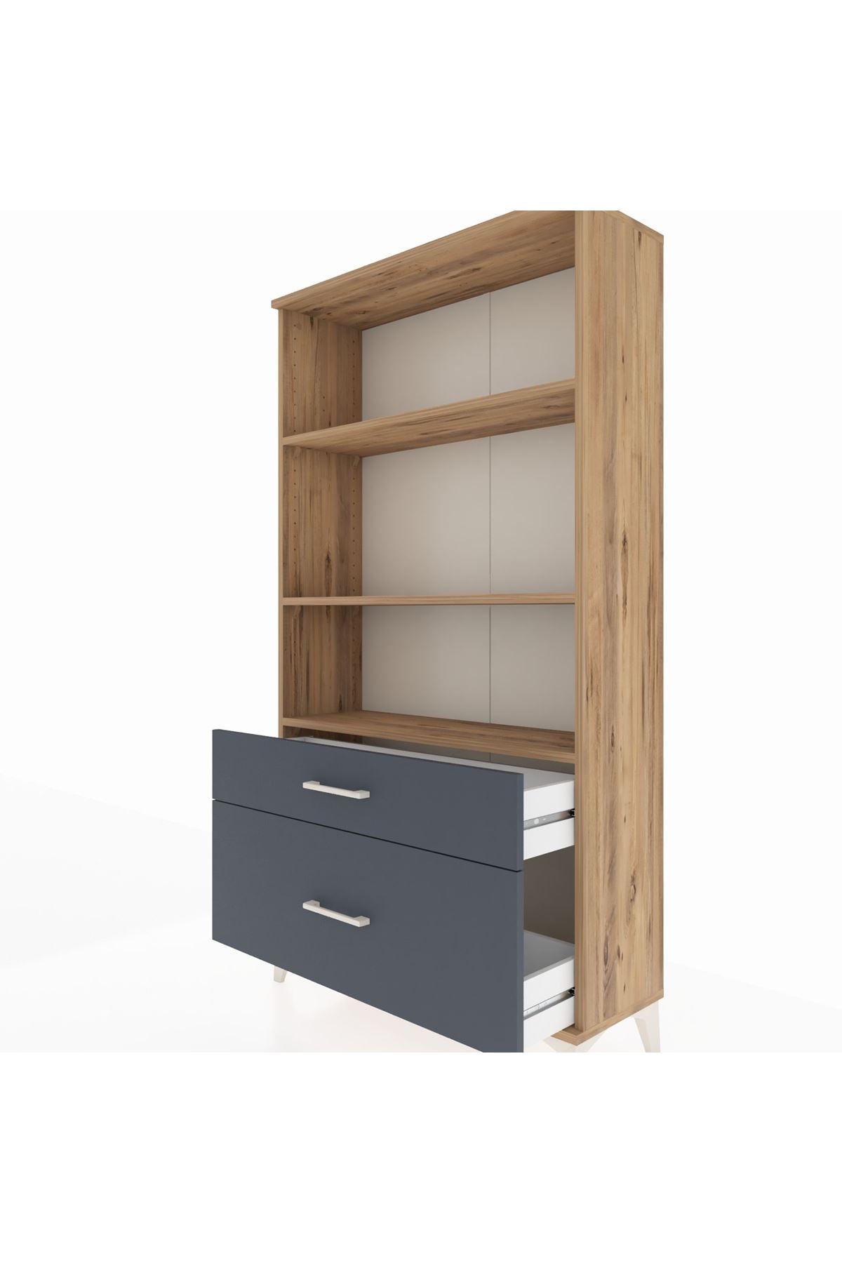 Arges Dolap 3 Raflı 2 Çekmeceli 88x30x163 - S21M004V8A