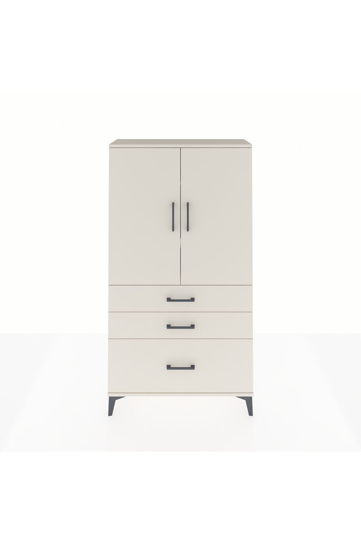 Arges Dolap 3 Raflı 3 Çekmeceli 2 Kapaklı 88x30x163 - S21M005V1A