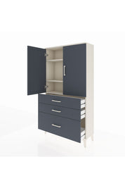 Arges Dolap 3 Raflı 3 Çekmeceli 2 Kapaklı 88x30x163 - S21M005V2A