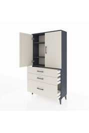 Arges Dolap 3 Raflı 3 Çekmeceli 2 Kapaklı 88x30x163 - S21M005V4A