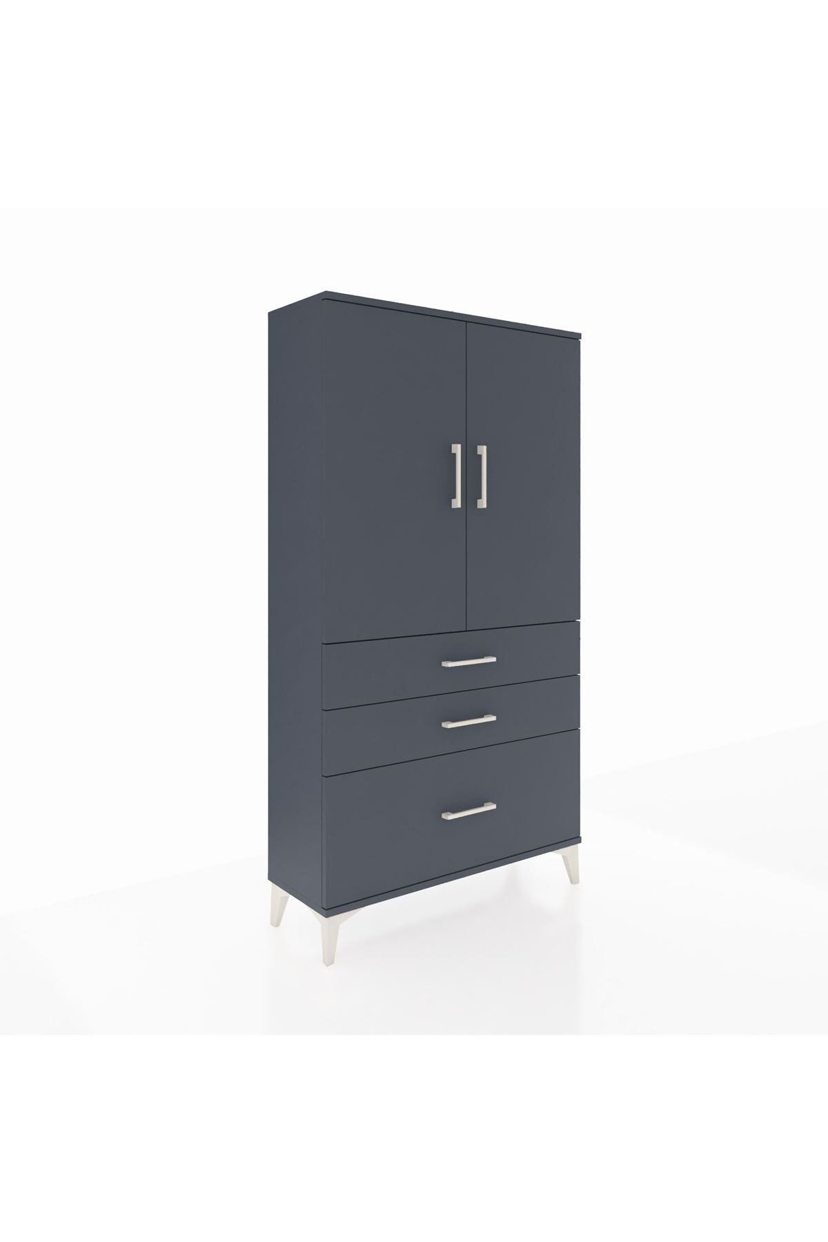 Arges Dolap 3 Raflı 3 Çekmeceli 2 Kapaklı 88x30x163 - S21M005V5A