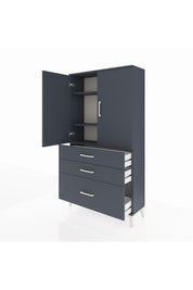 Arges Dolap 3 Raflı 3 Çekmeceli 2 Kapaklı 88x30x163 - S21M005V5A
