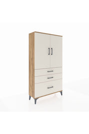 Arges Dolap 3 Raflı 3 Çekmeceli 2 Kapaklı 88x30x163 - S21M005V7A