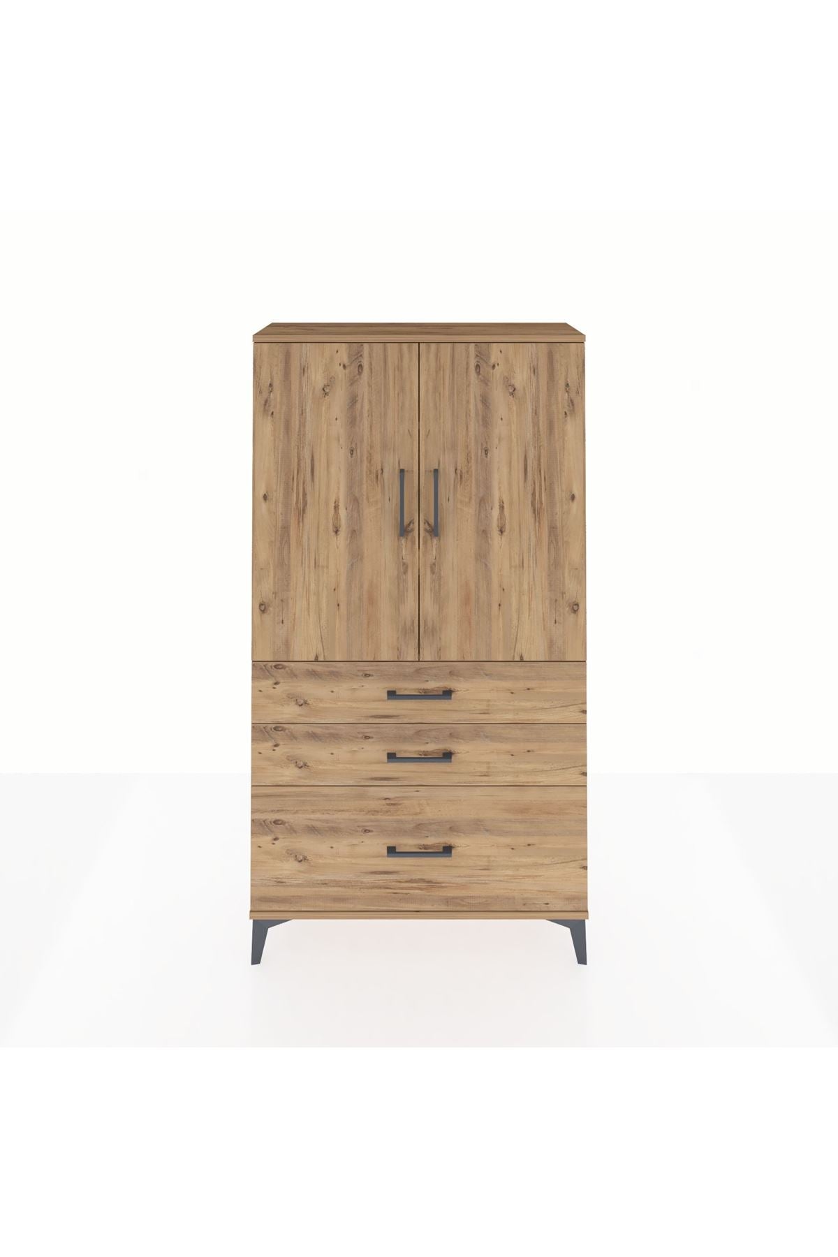 Arges Dolap 3 Raflı 3 Çekmeceli 2 Kapaklı 88x30x163 - S21M005V9A