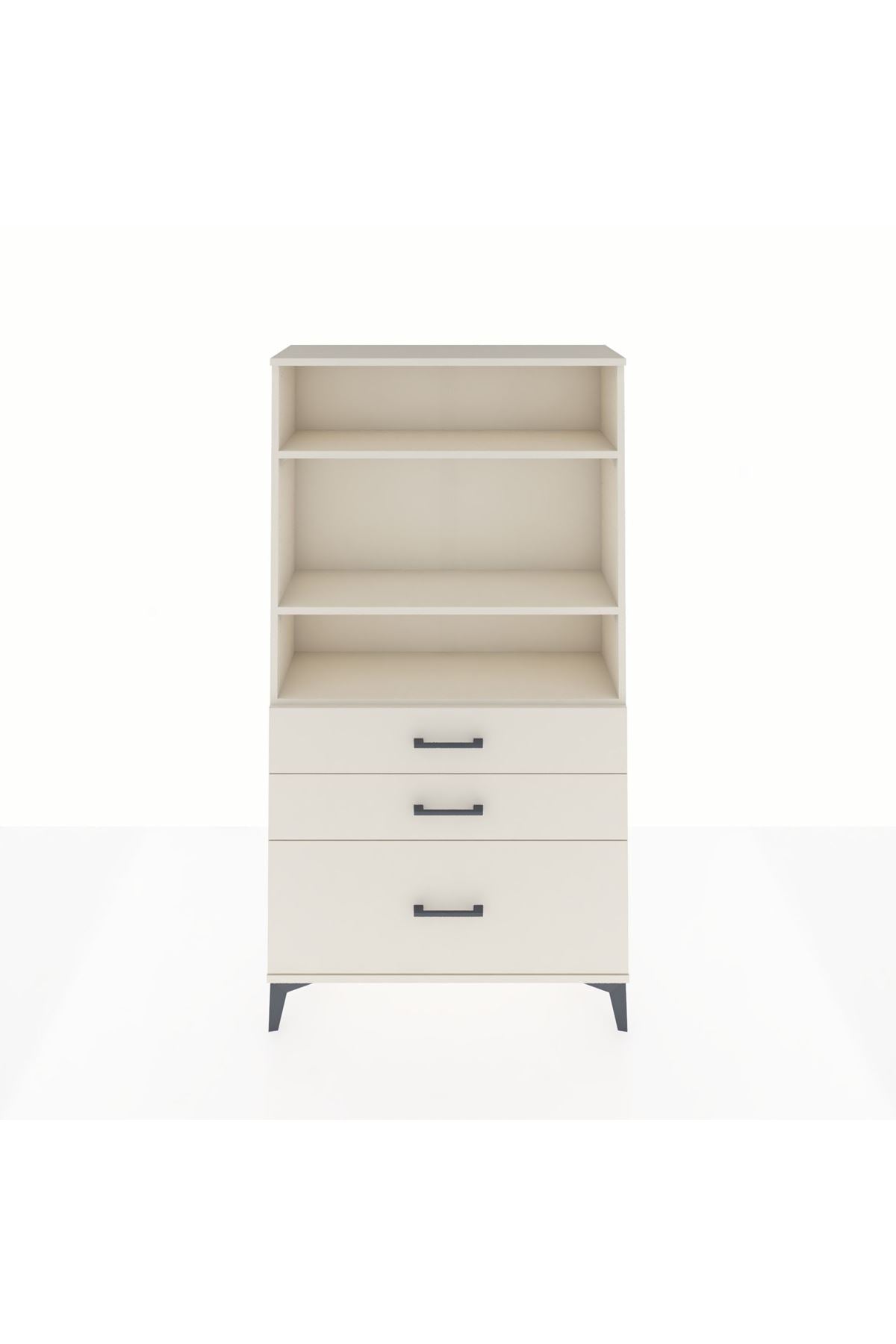 Arges Dolap 3 Raflı 3 Çekmeceli 88x30x163 - S21M006V1A