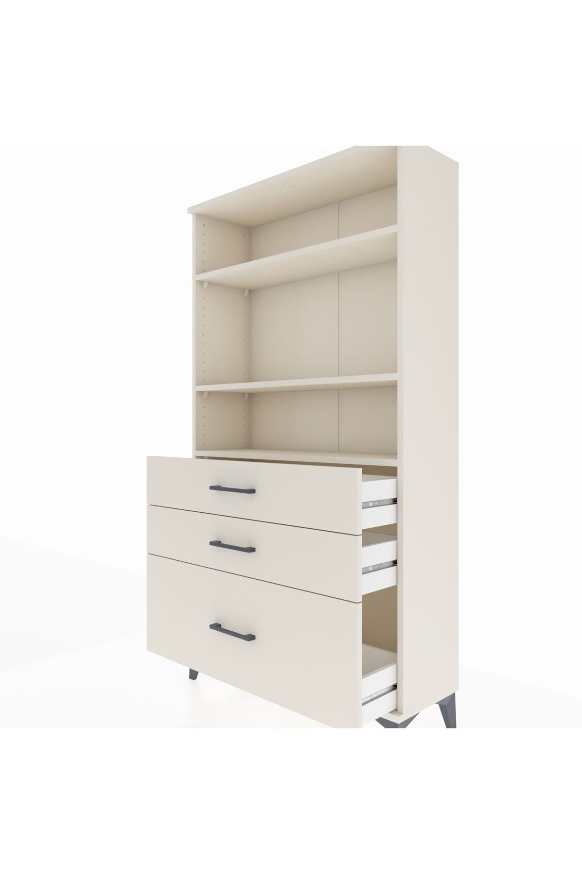 Arges Dolap 3 Raflı 3 Çekmeceli 88x30x163 - S21M006V1A