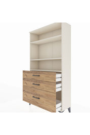 Arges Dolap 3 Raflı 3 Çekmeceli 88x30x163 - S21M006V3A