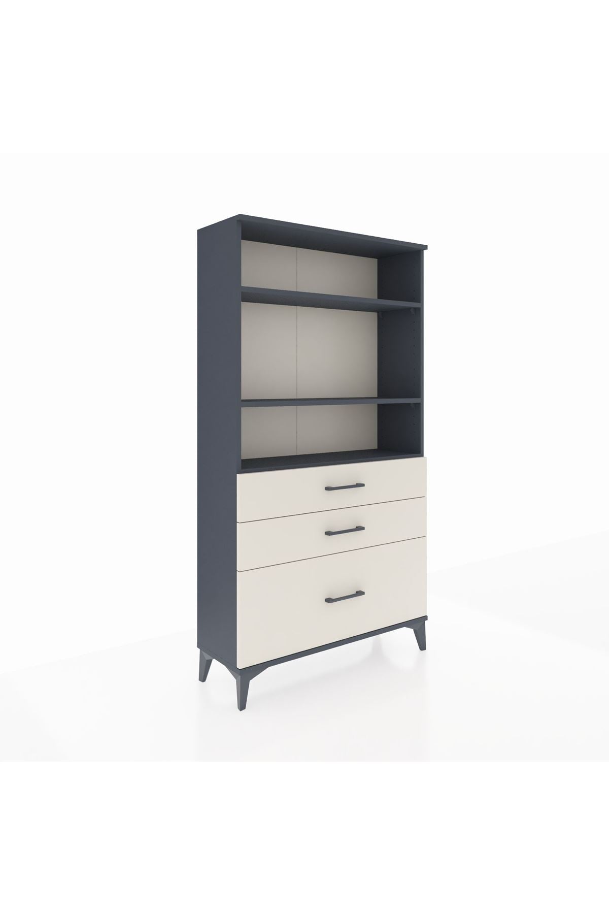Arges Dolap 3 Raflı 3 Çekmeceli 88x30x163 - S21M006V4A