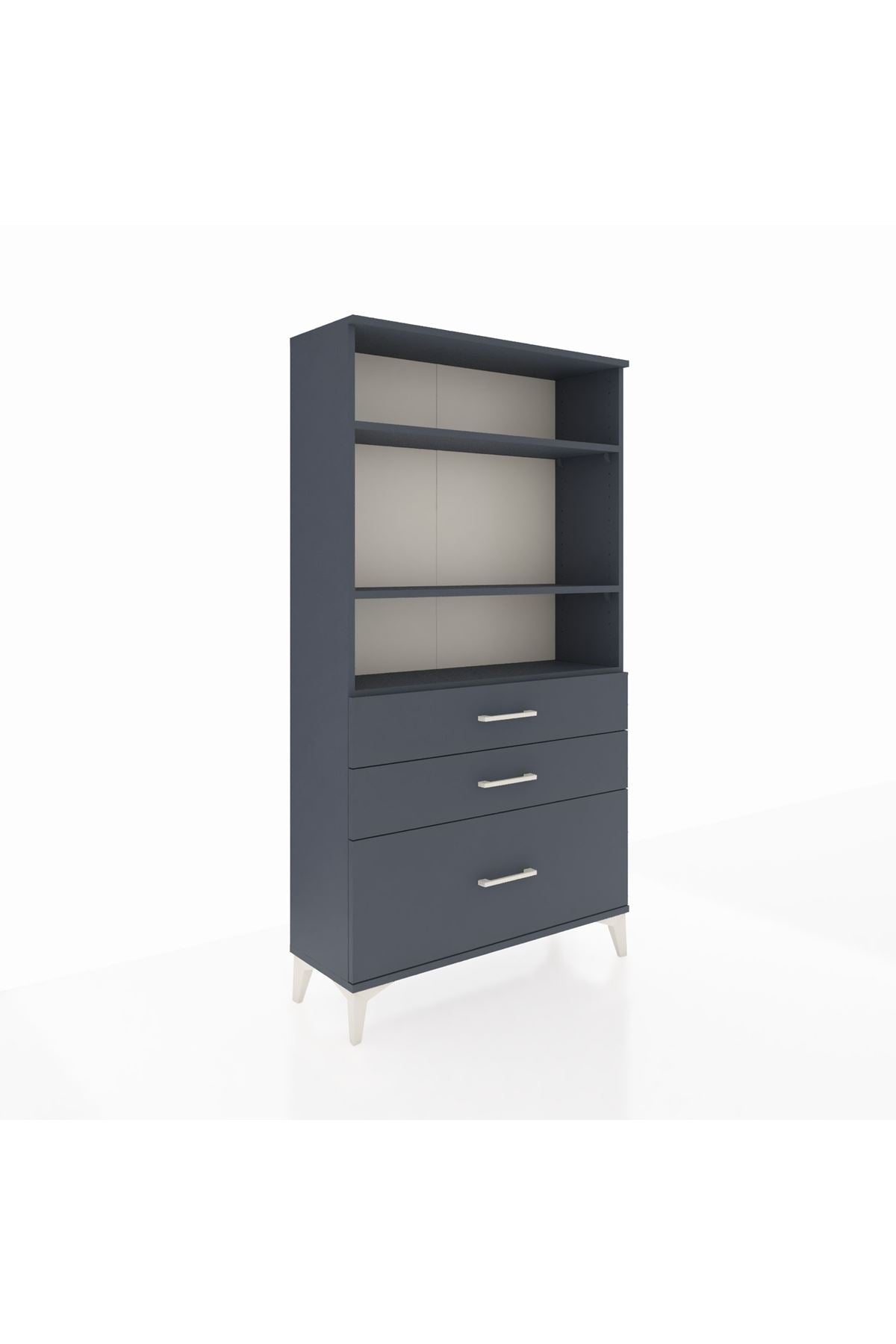 Arges Dolap 3 Raflı 3 Çekmeceli 88x30x163 - S21M006V5A