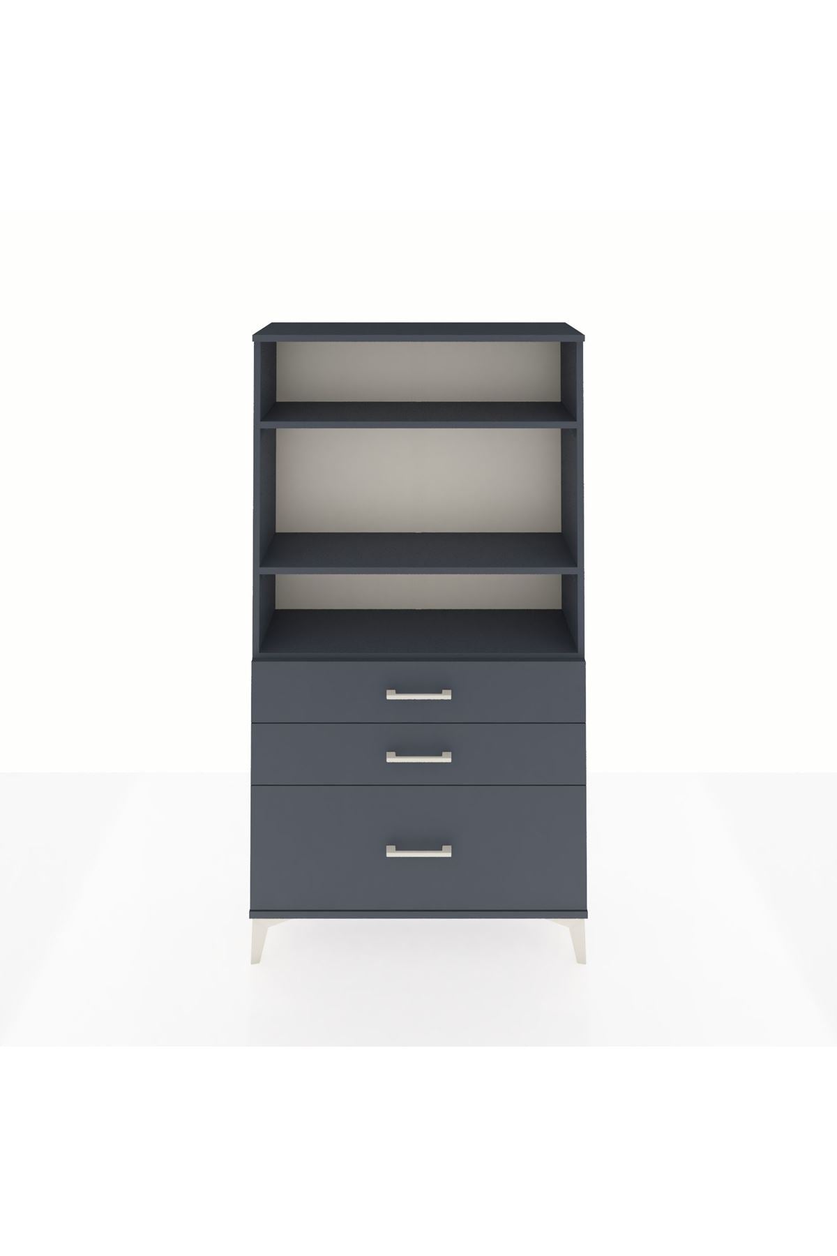 Arges Dolap 3 Raflı 3 Çekmeceli 88x30x163 - S21M006V5A