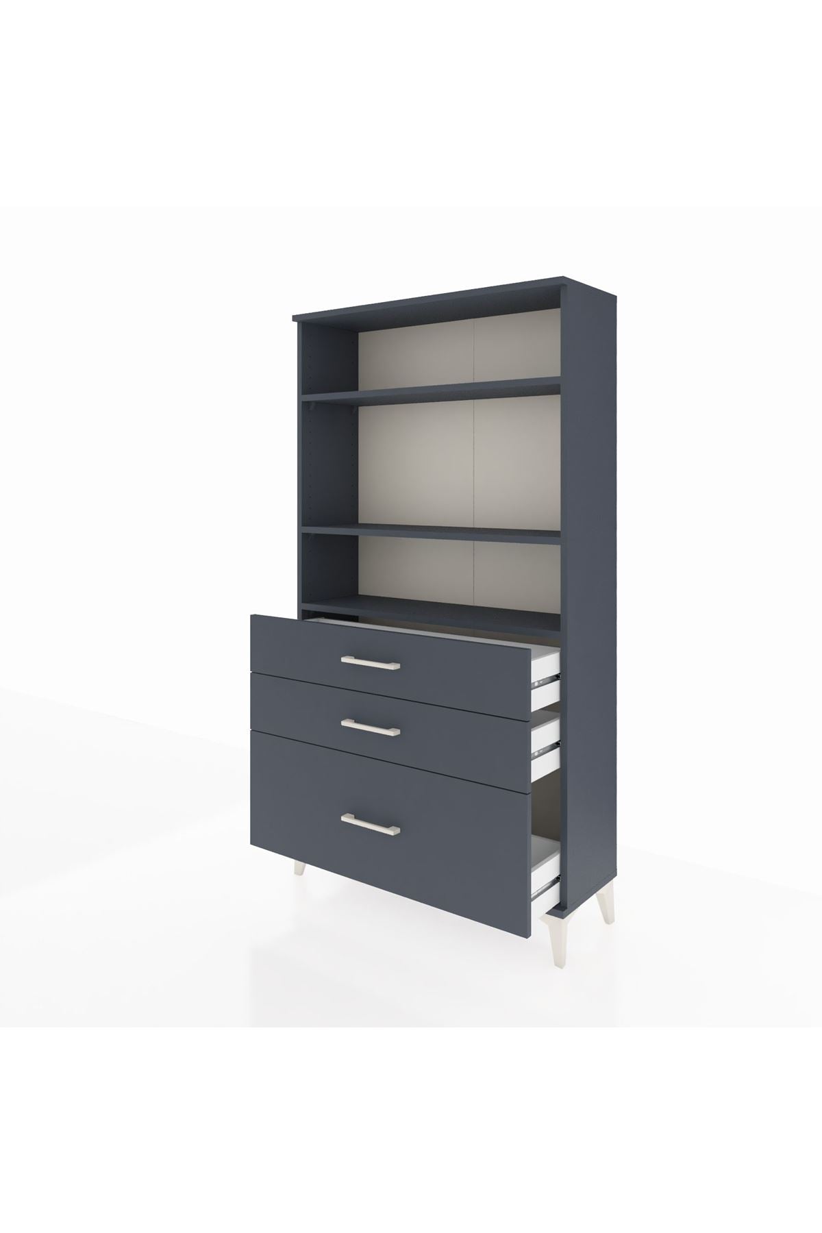Arges Dolap 3 Raflı 3 Çekmeceli 88x30x163 - S21M006V5A