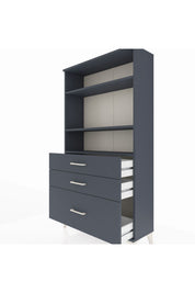 Arges Dolap 3 Raflı 3 Çekmeceli 88x30x163 - S21M006V5A