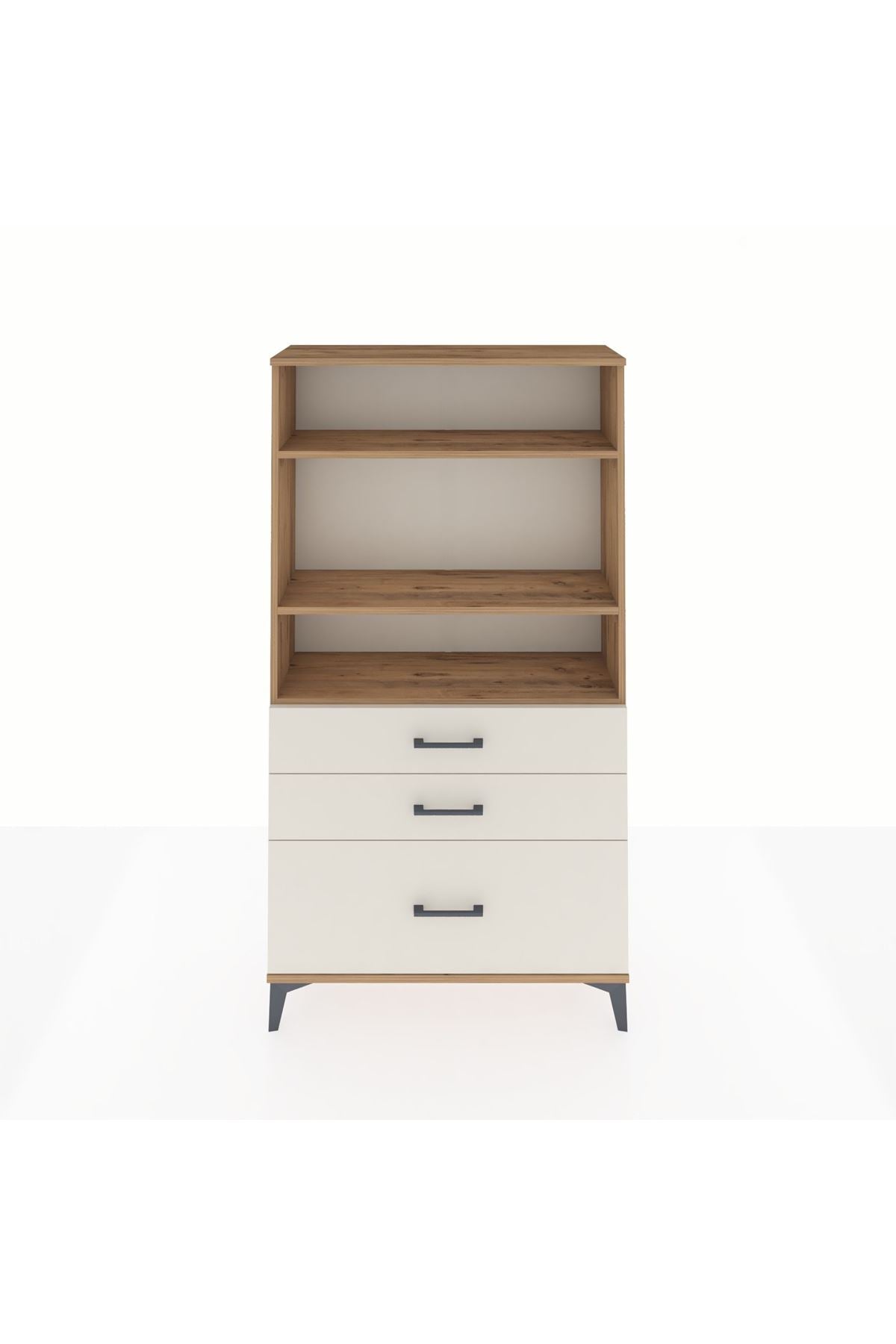 Arges Dolap 3 Raflı 3 Çekmeceli 88x30x163 - S21M006V7A