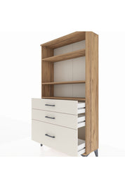 Arges Dolap 3 Raflı 3 Çekmeceli 88x30x163 - S21M006V7A