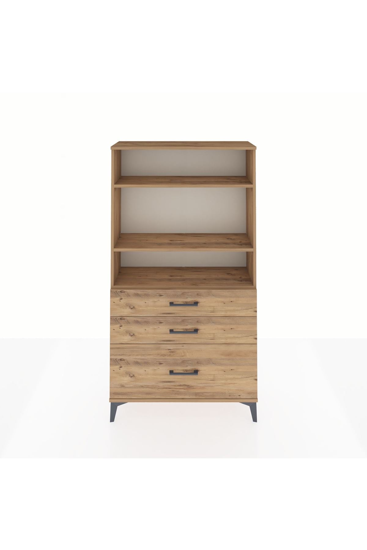 Arges Dolap 3 Raflı 3 Çekmeceli 88x30x163 - S21M006V9A