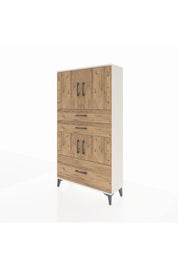 Arges Dolap 3 Raflı 3 Çekmeceli 4 Kapaklı 88x30x163 - S21M007V3A