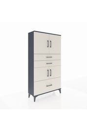 Arges Dolap 3 Raflı 3 Çekmeceli 4 Kapaklı 88x30x163 - S21M007V4A