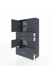 Arges Dolap 3 Raflı 3 Çekmeceli 4 Kapaklı 88x30x163 - S21M007V5A