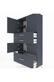 Arges Dolap 3 Raflı 3 Çekmeceli 4 Kapaklı 88x30x163 - S21M007V5A
