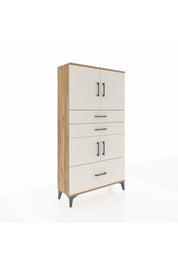 Arges Dolap 3 Raflı 3 Çekmeceli 4 Kapaklı 88x30x163 - S21M007V7A