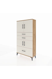 Arges Dolap 3 Raflı 3 Çekmeceli 4 Kapaklı 88x30x163 - S21M007V7A