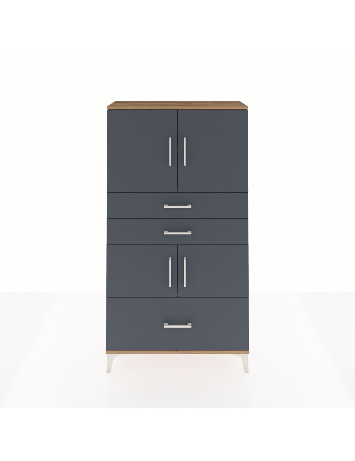Arges Dolap 3 Raflı 3 Çekmeceli 4 Kapaklı 88x30x163 - S21M007V8A