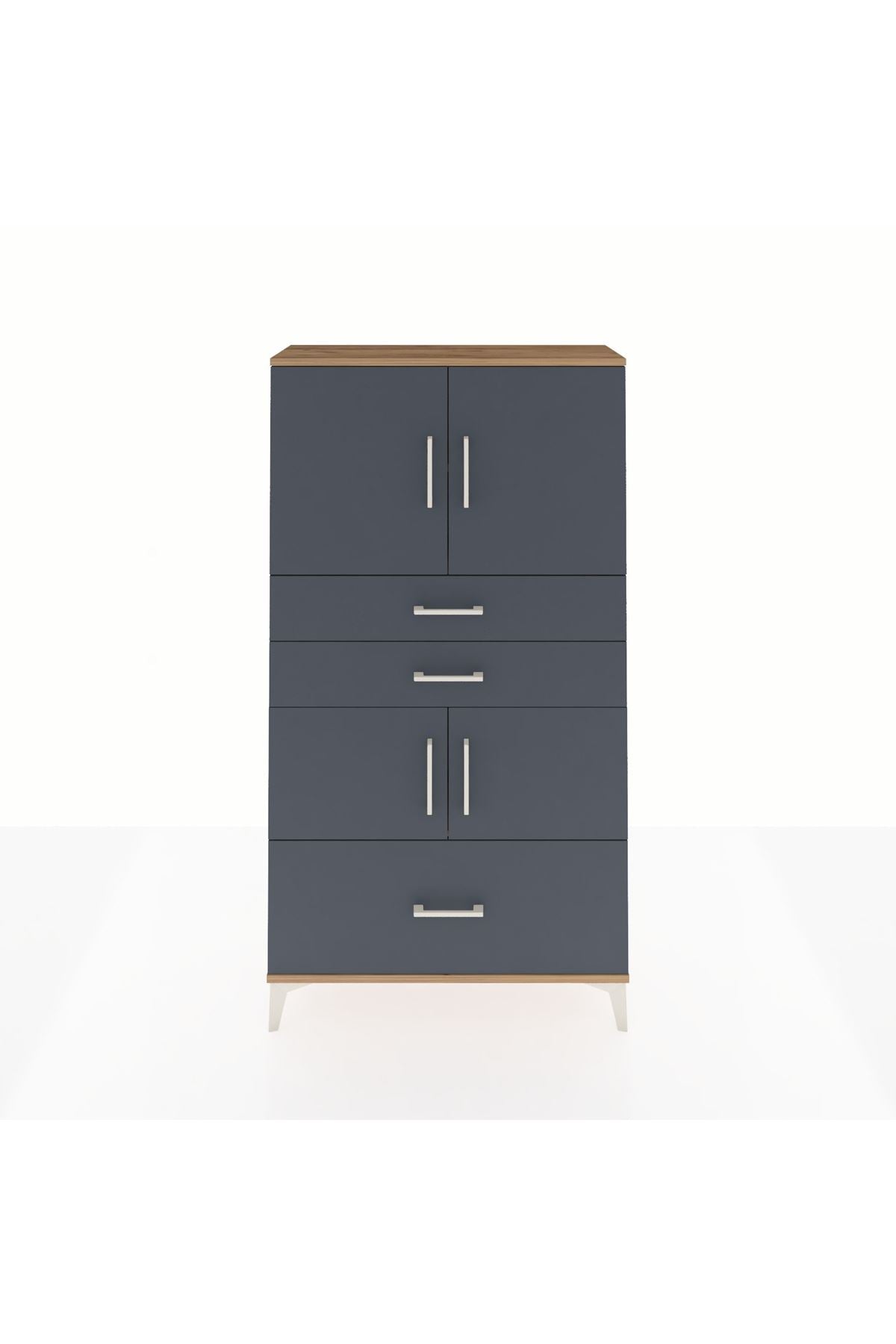 Arges Dolap 3 Raflı 3 Çekmeceli 4 Kapaklı 88x30x163 - S21M007V8A