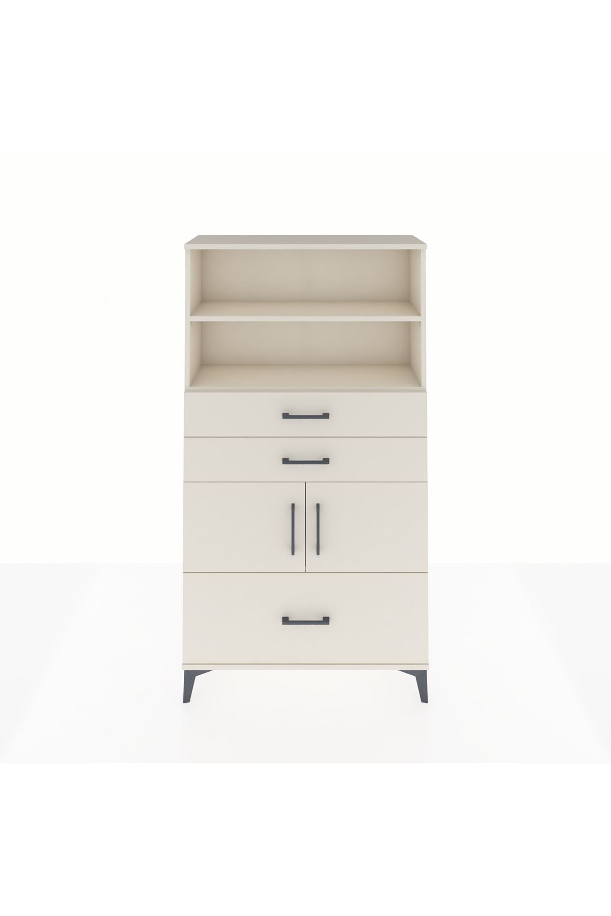 Arges Dolap 3 Raflı 3 Çekmeceli 2 Kapaklı 88x30x163 - S21M008V1A