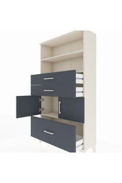 Arges Dolap 3 Raflı 3 Çekmeceli 2 Kapaklı 88x30x163 - S21M008V2A