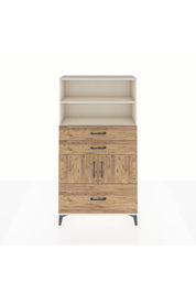 Arges Dolap 3 Raflı 3 Çekmeceli 2 Kapaklı 88x30x163 - S21M008V3A