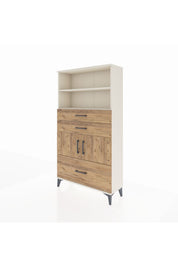 Arges Dolap 3 Raflı 3 Çekmeceli 2 Kapaklı 88x30x163 - S21M008V3A