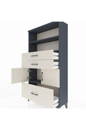 Arges Dolap 3 Raflı 3 Çekmeceli 2 Kapaklı 88x30x163 - S21M008V4A