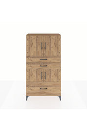 Arges Dolap 3 Raflı 3 Çekmeceli 4 Kapaklı 88x30x163 - S21M007V9A