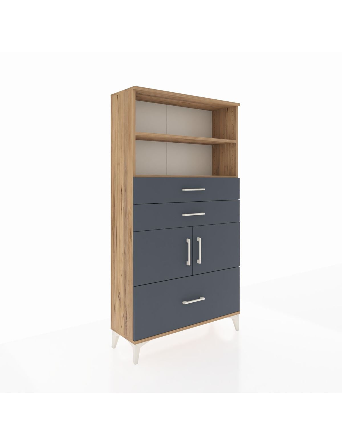 Arges Dolap 3 Raflı 3 Çekmeceli 2 Kapaklı 88x30x163 - S21M008V8A