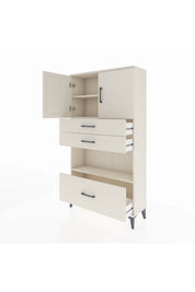 Arges Dolap 3 Raflı 3 Çekmeceli 2 Kapaklı 88x30x163 - S21M009V1A
