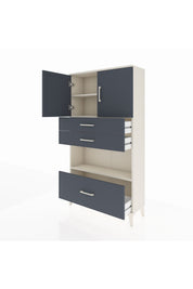 Arges Dolap 3 Raflı 3 Çekmeceli 2 Kapaklı 88x30x163 - S21M009V2A
