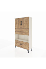 Arges Dolap 3 Raflı 3 Çekmeceli 2 Kapaklı 88x30x163 - S21M009V3A