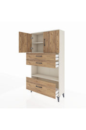 Arges Dolap 3 Raflı 3 Çekmeceli 2 Kapaklı 88x30x163 - S21M009V3A
