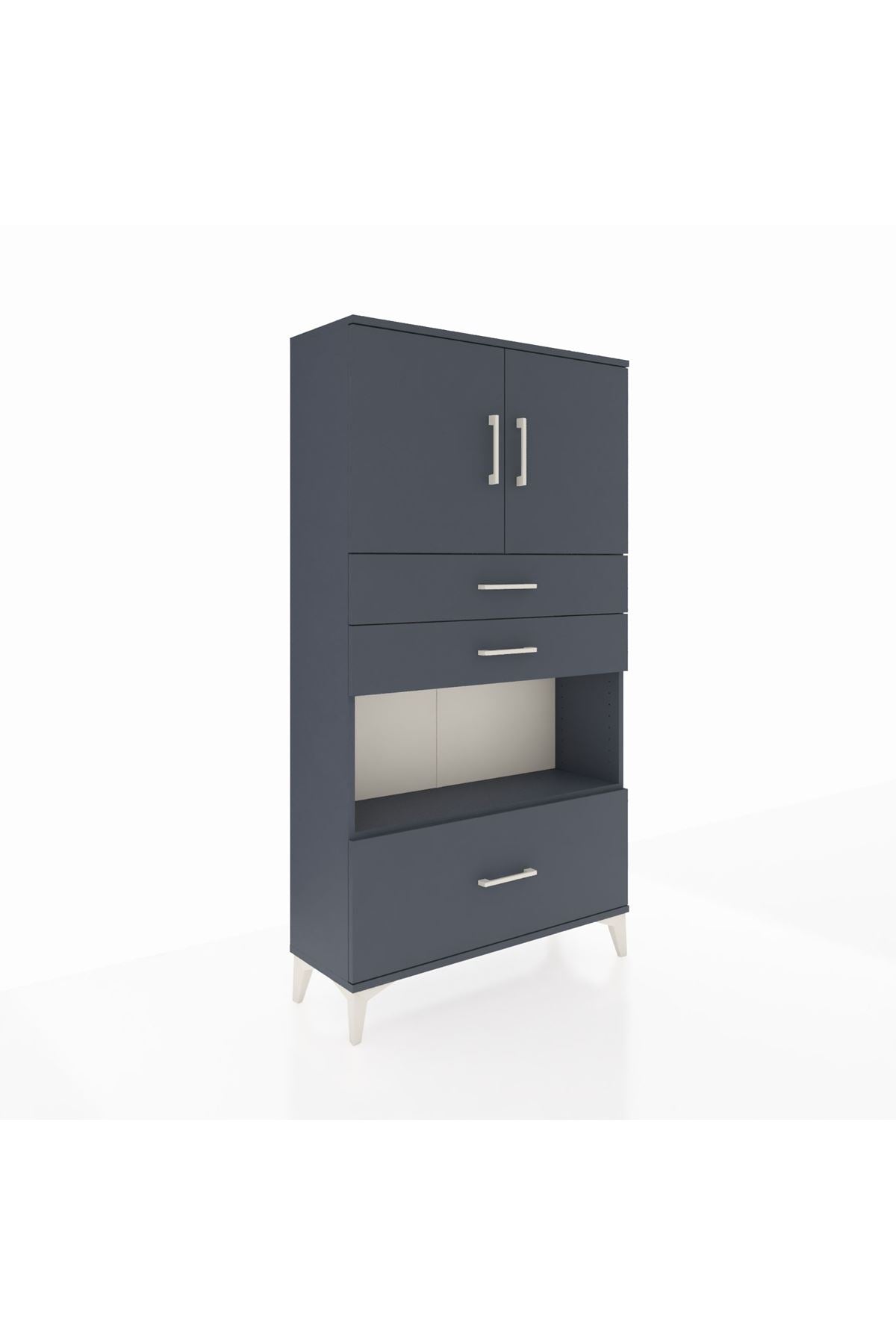 Arges Dolap 3 Raflı 3 Çekmeceli 2 Kapaklı 88x30x163 - S21M009V5A
